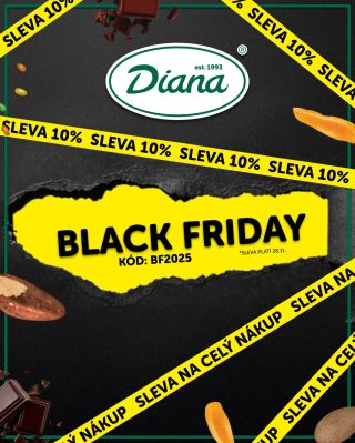 Black Friday je tu! Jeden den plný slev! 🖤 Dnes vás čeká exkluzivní sleva 10% na celý sortiment. 💣 Udělejte si zásoby...